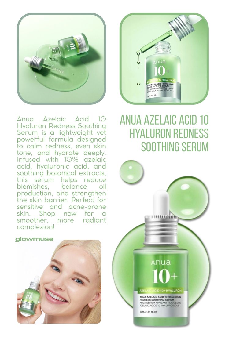 Anua Azelaic Acid 10 + Hyaluron Redness Soothing Serum