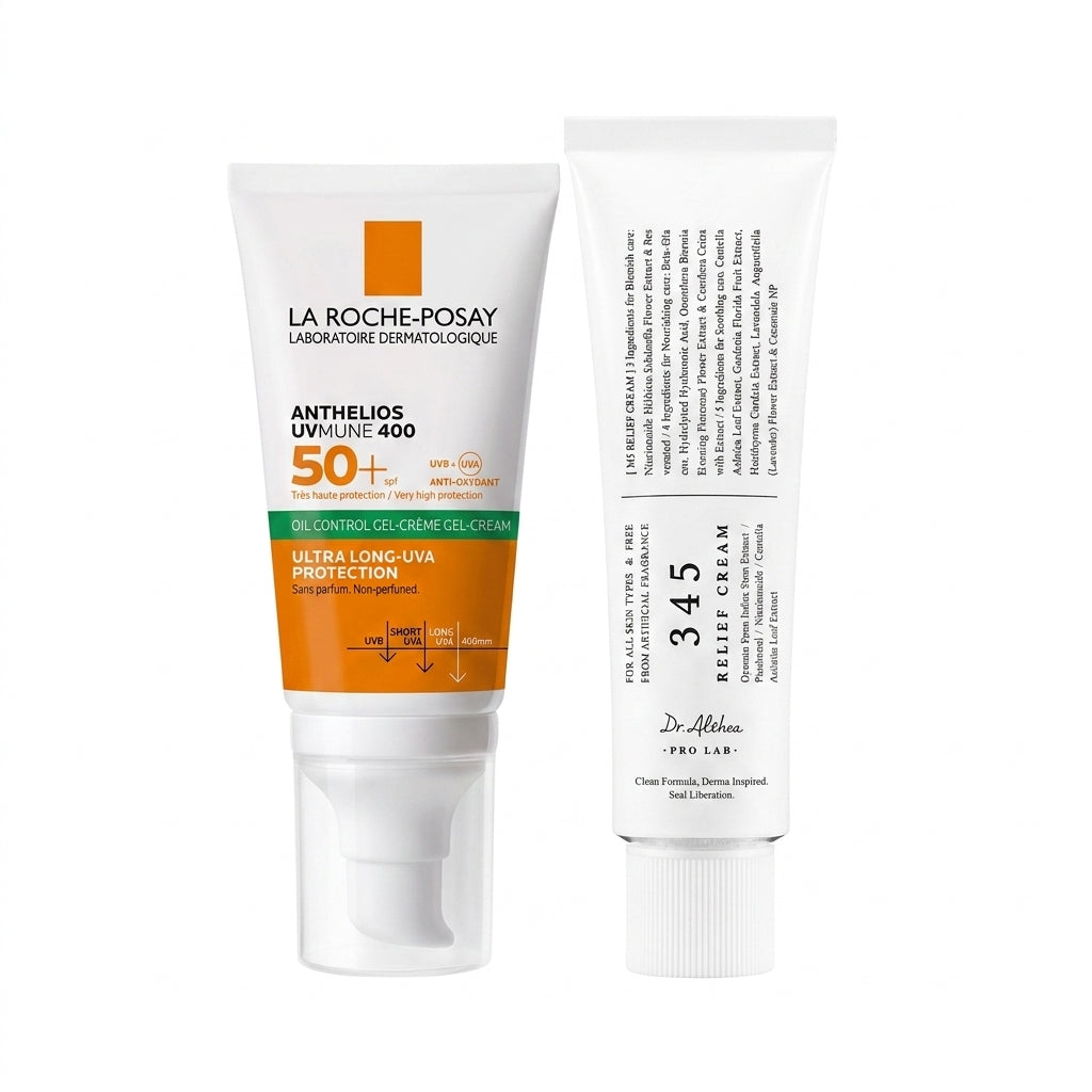 Dr. Althea 345 Relief Cream + La Roche-Posay Oil Control SPF 50+