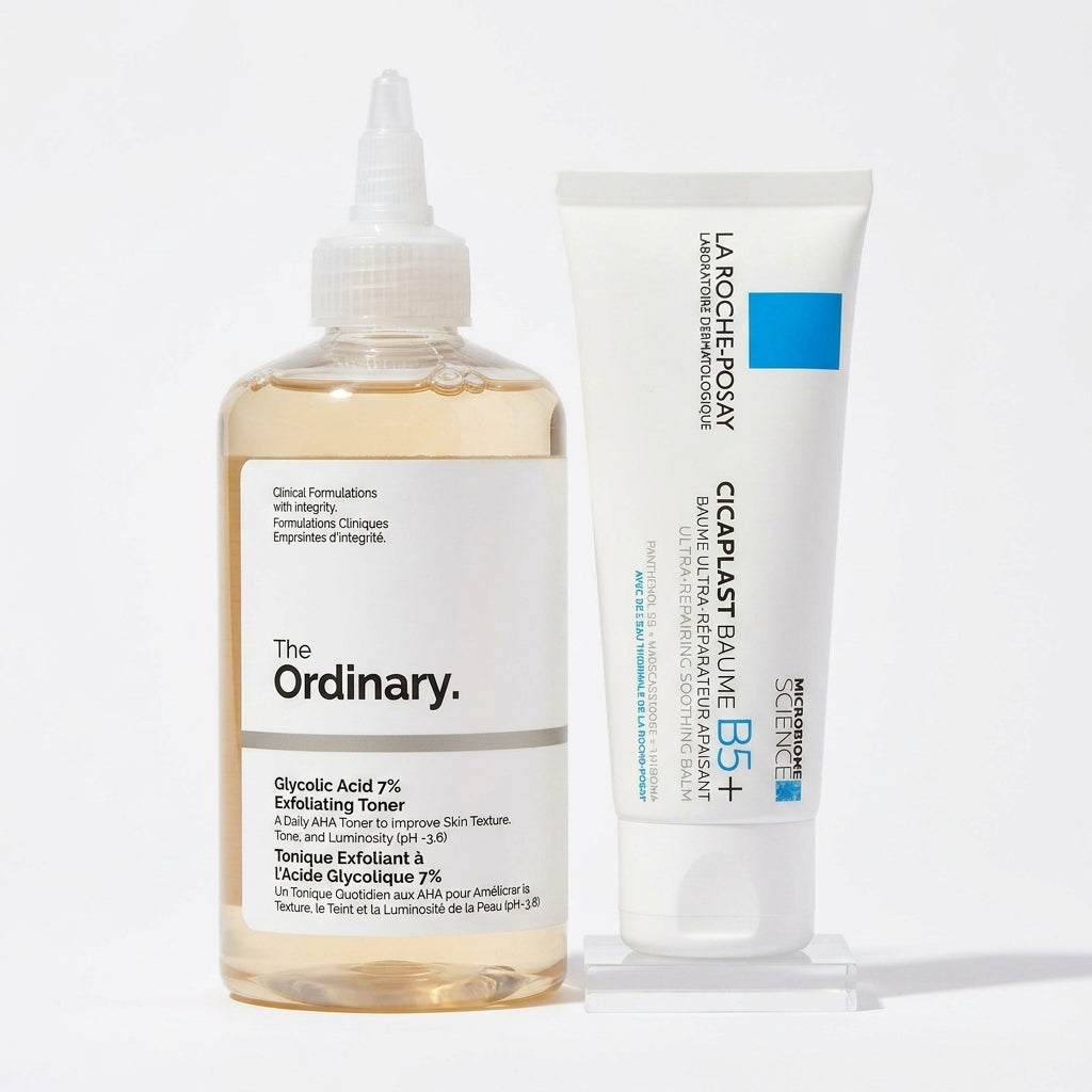 The Ordinary Glycolic Acid 7% Toning Solution + La Roche-Posay Cicaplast Baume B5+