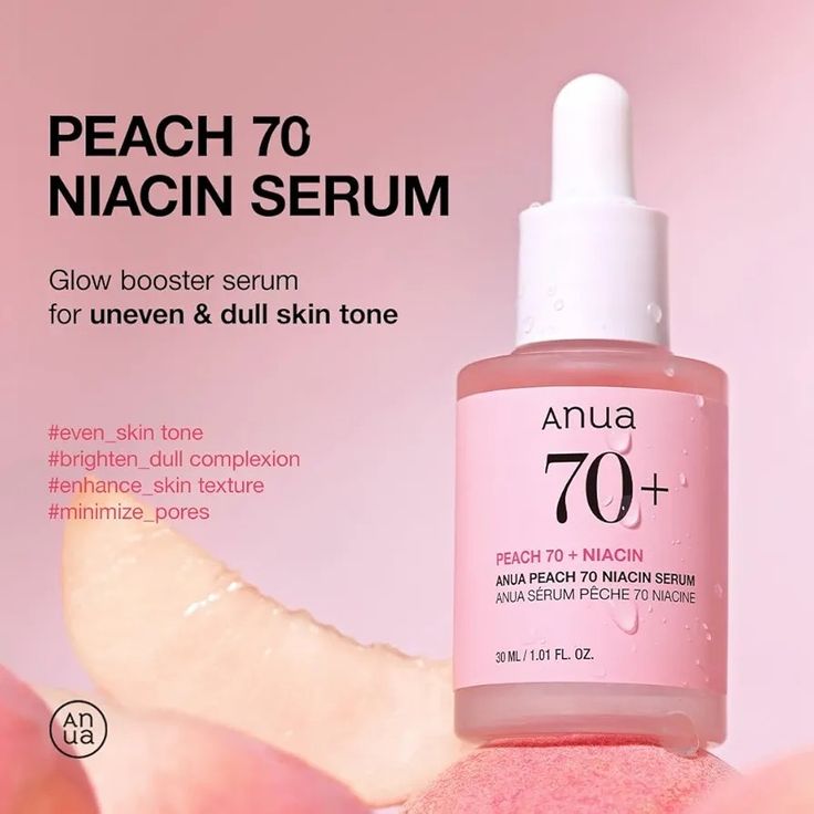 Anua Peach 70 + Niacinamide Skin Brightening Serum